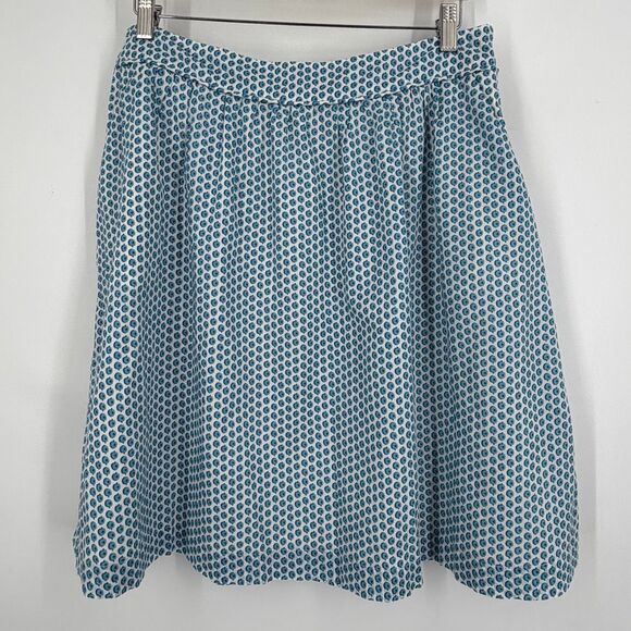 Boden Dresses & Skirts - Boden Blue White Classic Apple Print Cotton Poplin A-Line Skirt Size 10R